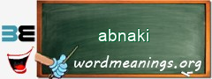 WordMeaning blackboard for abnaki